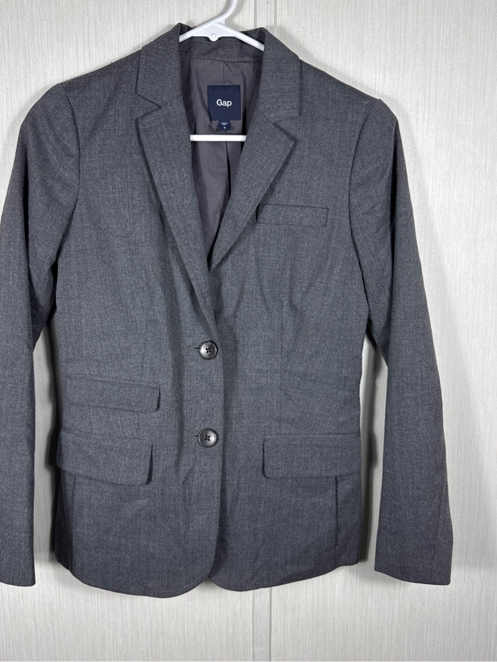 NWOT Gap Gray Double Pocket Women's Stretch Blazer Size 0